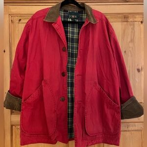 Vintage J Crew Red Chore Coat Medium